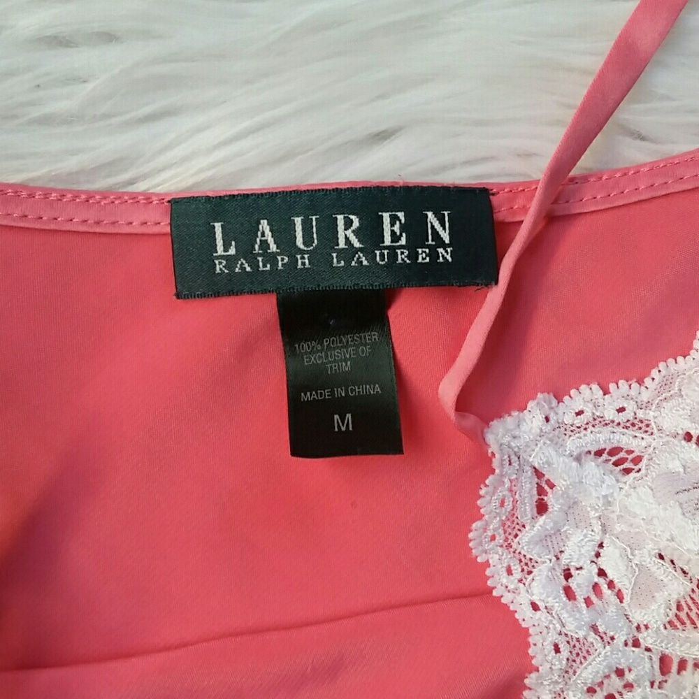 Ralph Lauren vintage pink and lace top - Picture 2 of 3